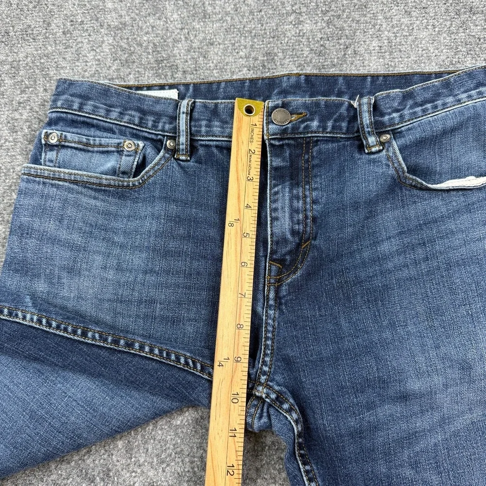 Banana Republic Straight Jeans Mens 33x32 Medium Wash Stretch Denim Blue Classic